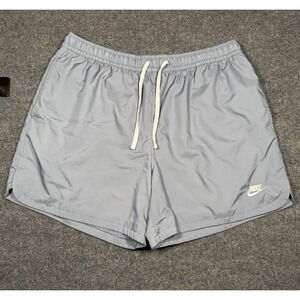 Nike Essentials Woven Lined Flow Shorts Mens 2XL Grey Athletic Swim Mesh Lined